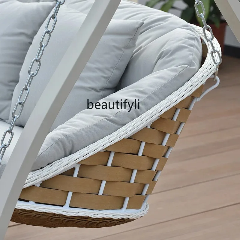 Outdoor Swing Villa Garden Courtyard Cradle Household Double Hanging Basket Glider Outdoor h