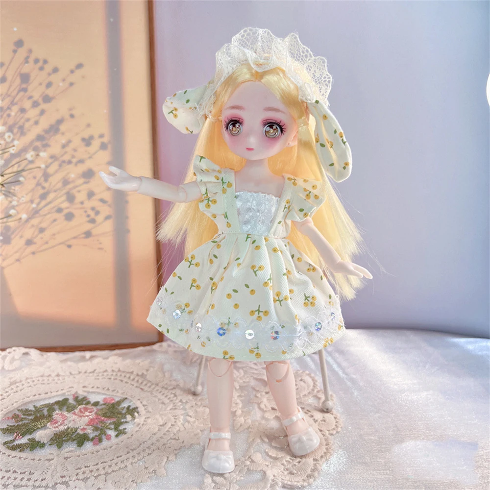 

Ancient Dress with Clothes BJD 3D Eyes Simulated Eye Simulated Eye Hinge Dress Up 23cm Removable Joints Birthday Gift