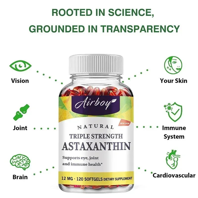 

Астаксантин - антиоксидант, защищает глаза, улучшает кровообращение, способствует здоровью суставов, кожи и сердечно-сосудистой системы, улучшает метаболизм.