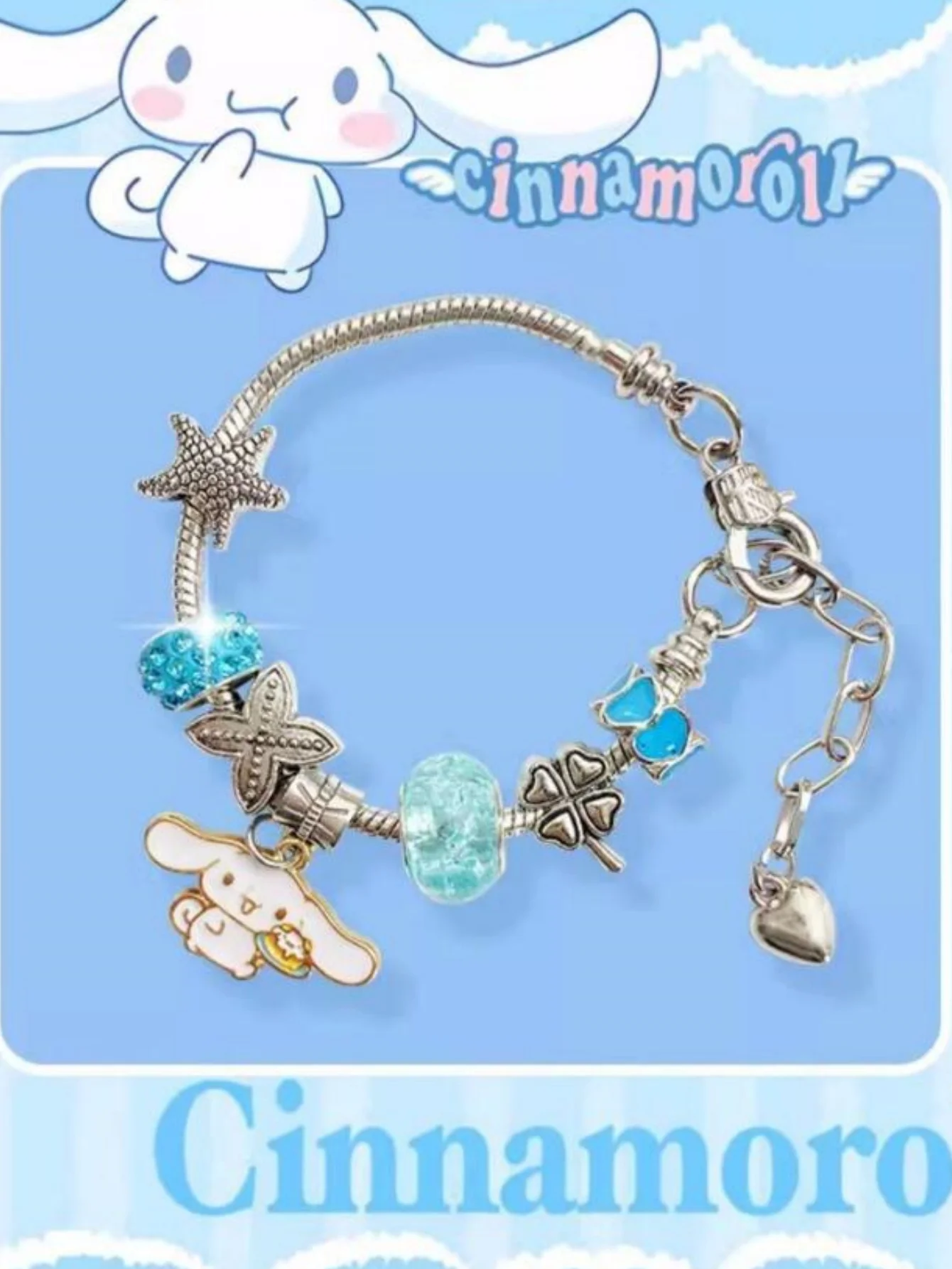 1 Stück Cinnamoroll Melody Kuromi Kawaii Süße Cartoon Anime Damen Trendige Perlenkette Accessoires Party Deko – Detail 9