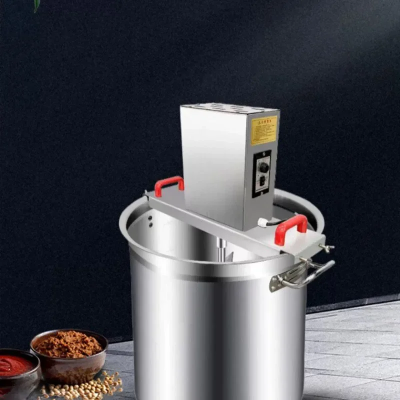 Commercial Automatic Stainless Steel Sauce Mixer Variable Speed Electric Chili Paste Hot Pot Base Stirring Machine