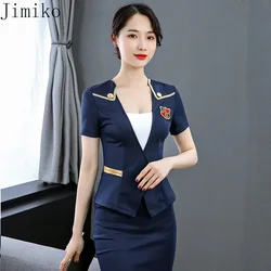 Jimiko Bar Woman Sexy Flight Attendant Uniform High-end Elegance Cosplay Clothing Club Secretary Workwear Office Uniform Suit