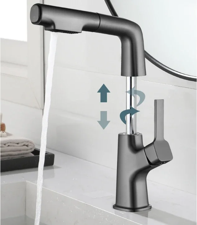 

YYHC- Decked Mounted Kitchen faucet 360 Degree Swivel Kitchen Faucet Tap Cold and Hot Water Bar Sink Faucet