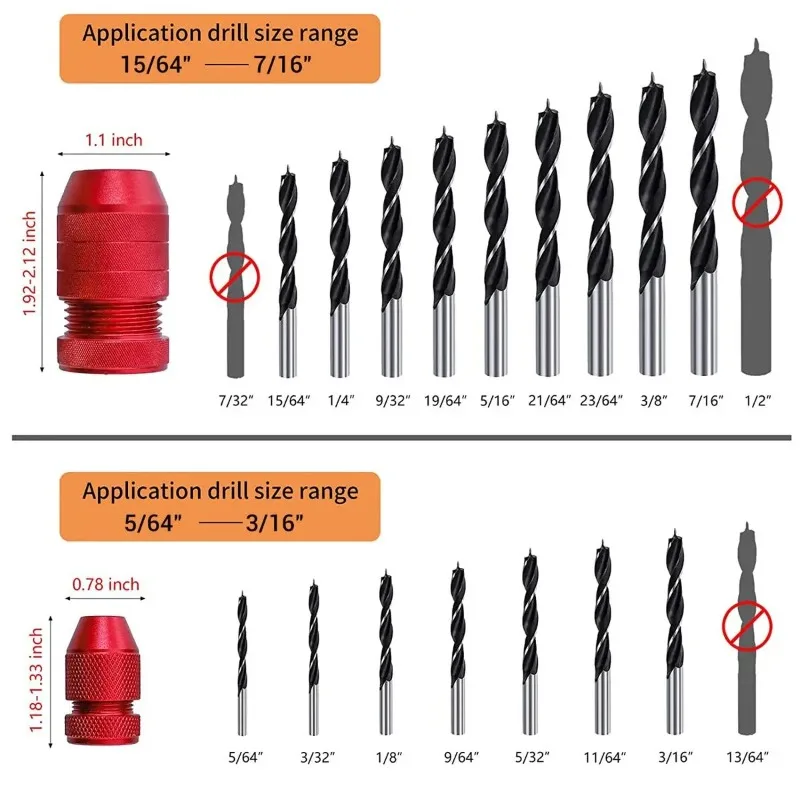 Adjustable inner diameter depth control precision drilling woodworking metal processing tool 2 pieces aluminum stopper group