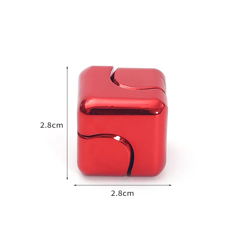 Giocattolo cubo Fidget Spinner in metallo per adulti e adolescenti - Fantastico gadget da scrivania sensoriale per alleviare lo stress da ufficio, strumento per l'autismo dell'ansia ADHD
