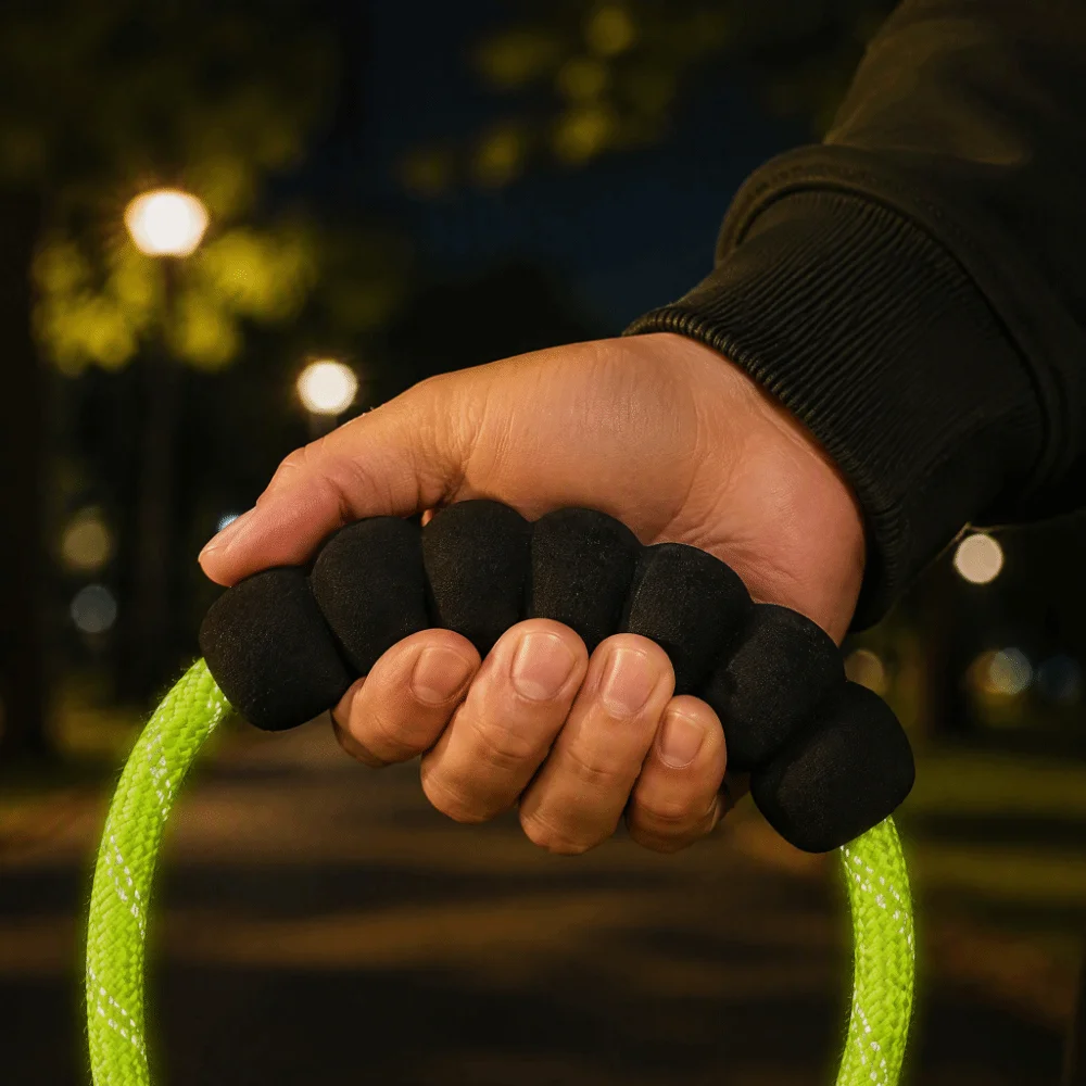 USB Charging LED Dog Leash Super Bright LED Spiral Braided Nylon Luminous Pet Leash Type C Fast Charging Multiple Light Modes