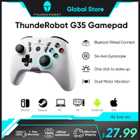 ThundeRobot G35 Bluetooth Gamepad Wireless Wired Vibration Game Controller Turbo Burst Button for Windows PC Smart TV Joysticks