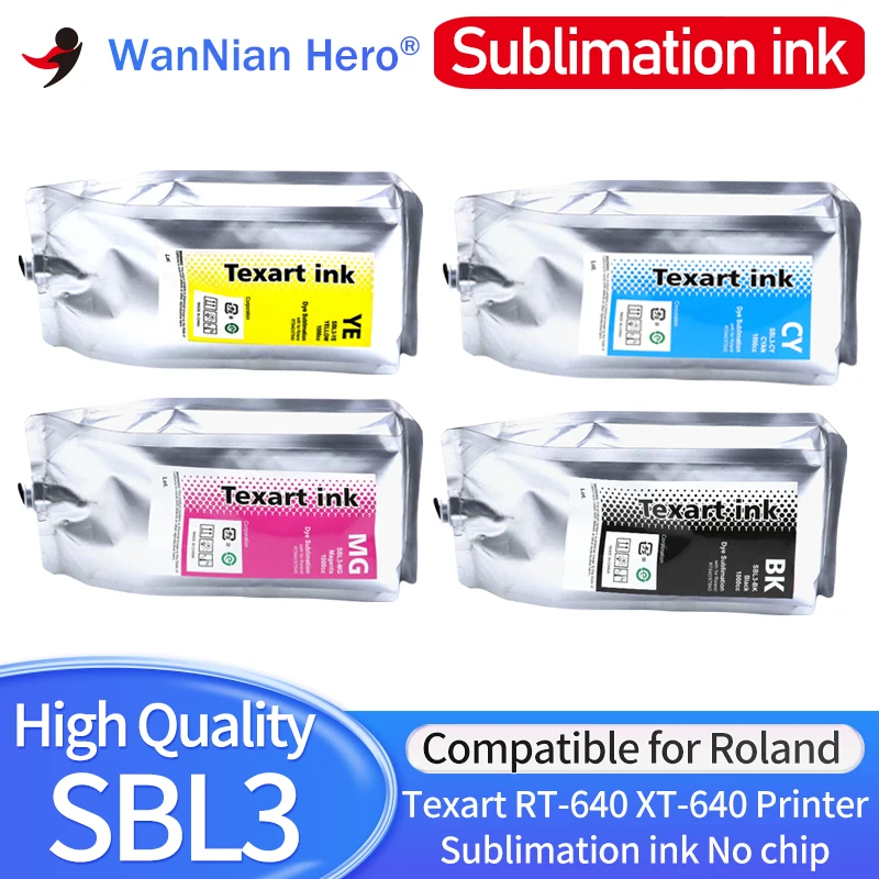

Сублимационные чернила для Roland Texart SBL3 для Roland Texart RT-640 XT-640 для сублимационных чернил Roland Texart, 1000 мл, БЕЗ ЧИП