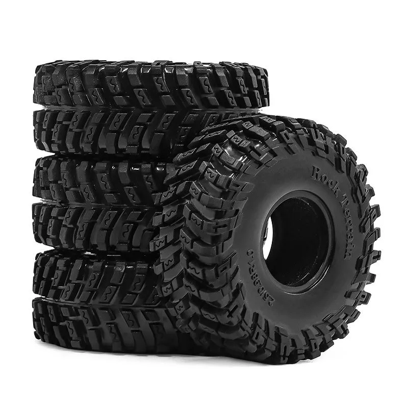 Pneus de 1.0 pouces 64x25mm 1/24 Rc, pièces de voiture pour camion sur chenilles Axial Scx24 FMS Ascent-18 1/18 Trx4m