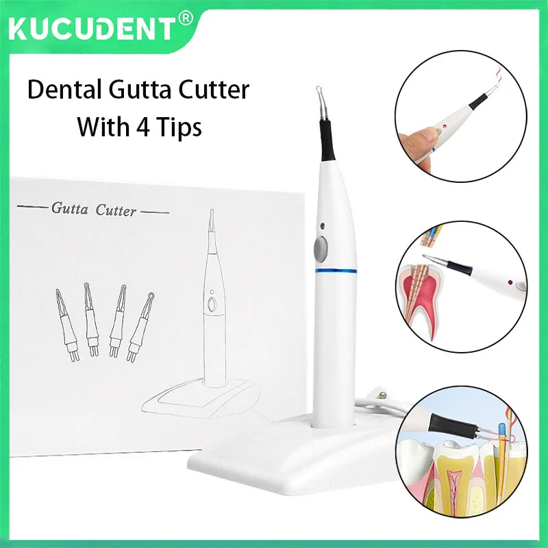 

Dental Gutta Percha Tooth Gum Cutter with 4 Tips Endo Obturation System Dentistry Dissolved Breaker Teeth Whitening Tool