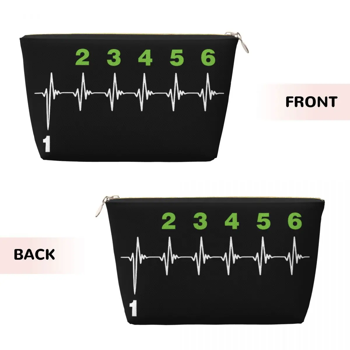 Custom Motocross Dirt Bike Racers Motorcycle Heartbeat Gift Makeup Bag Travel Cosmetic Organizer Cute Storage Toiletry Bags