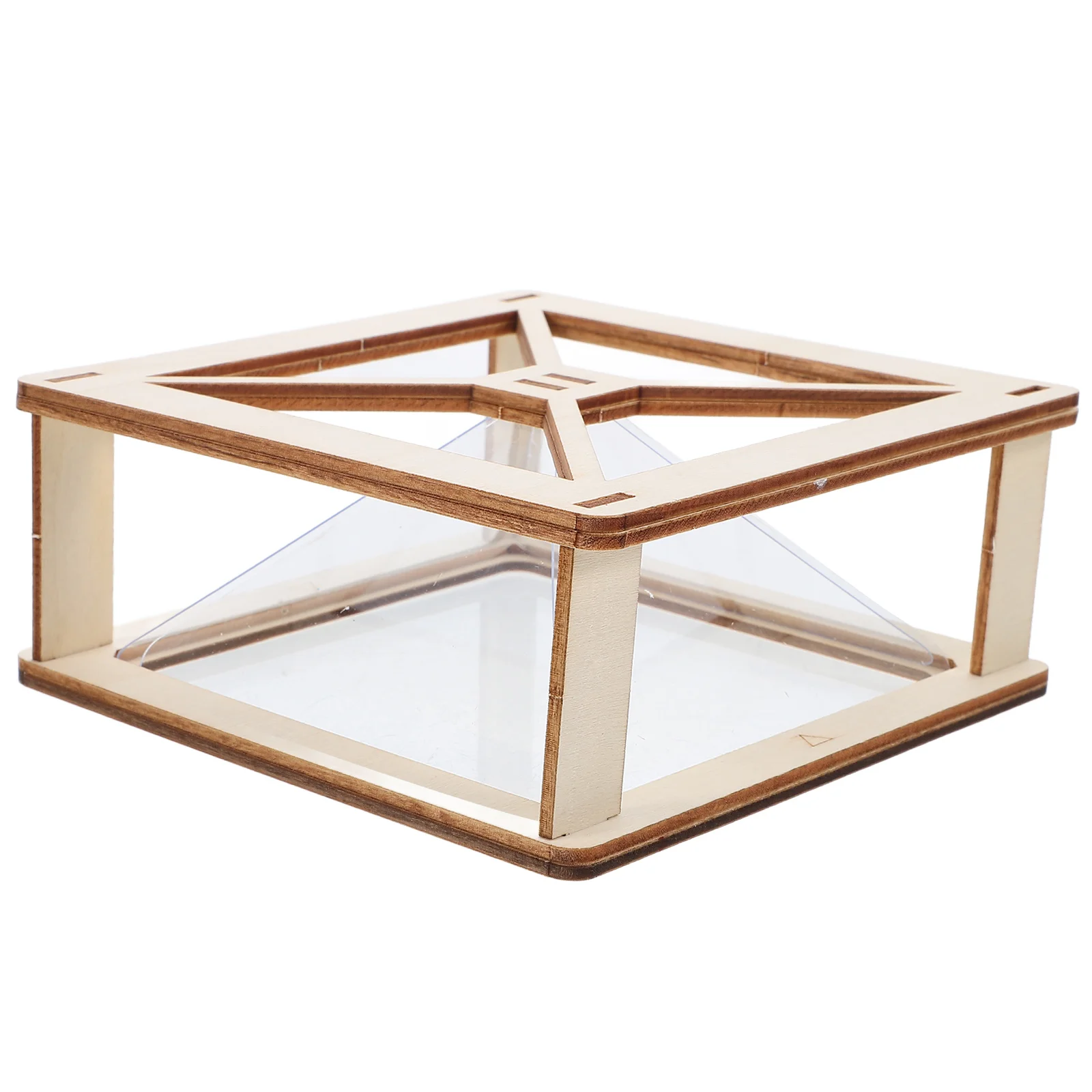 1 Set Wooden Diy Science Projector Kit For Kids 3D Holographic Display Science Experiment Assembly Holographic