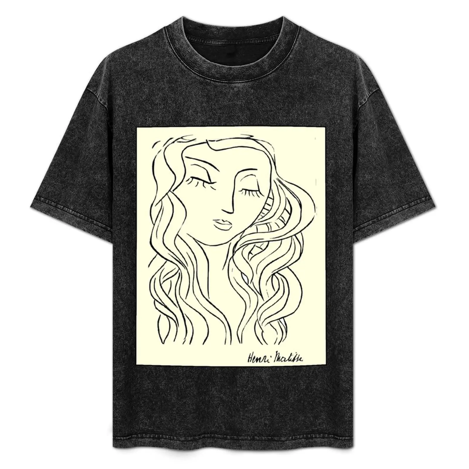 

HEAD : Vintage Young Girl Matisse Painting Print T-Shirt graphic t shirts luxury designer hippie clothes Men's t-shirt