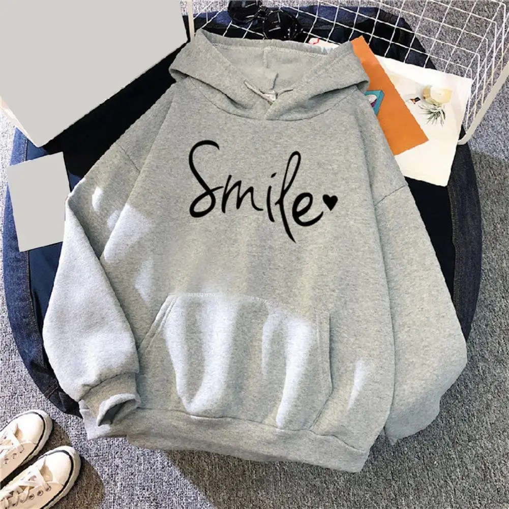 

Autumn Waistcoat Leeter Print Students Sportsy Sweatshirt Autumn Winter Casual Loose Fashion Women Hoodie Cozy Women Sweatshirt