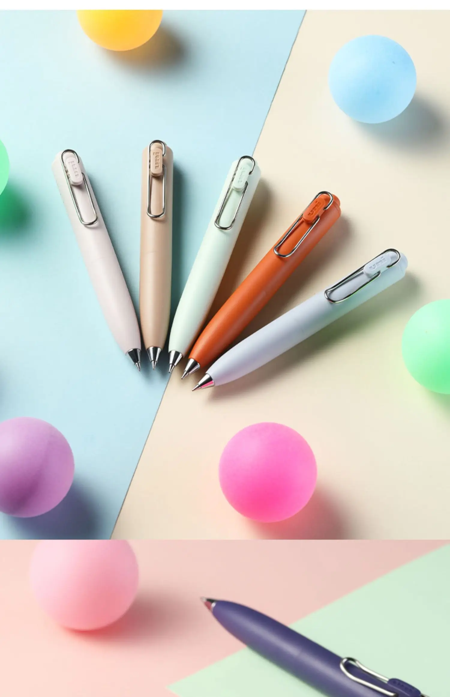Uni Cute Mini Gelstift, Uniball UMN-SP Chubby Buntstift mit dickem schwarzem Tintenstrahl, Taschenstift, schnelltrocknend, wasserfest, Schulbedarf – Detail 17
