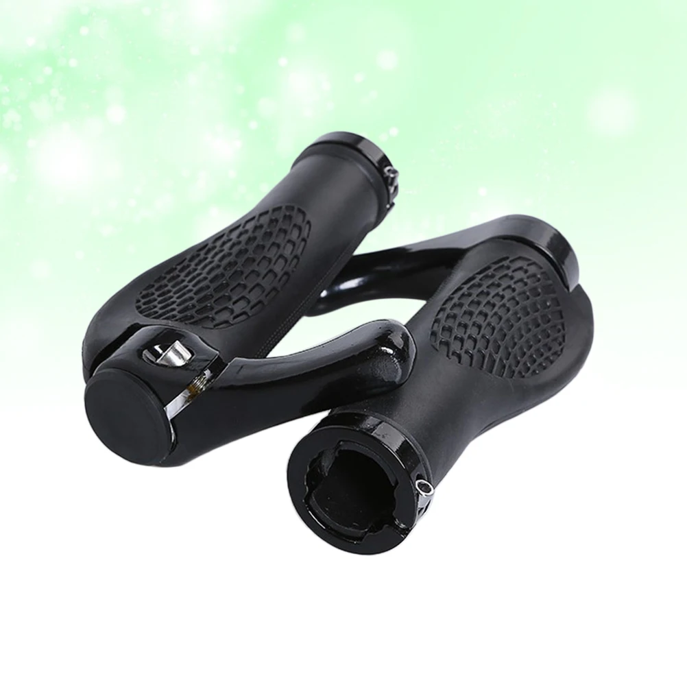 Aluminum Alloy Handlebar Lock Sleeve Black Rubber Cover For Mountain Bike Anti-Slip Comfort Grip Shock Absorbing Cycling