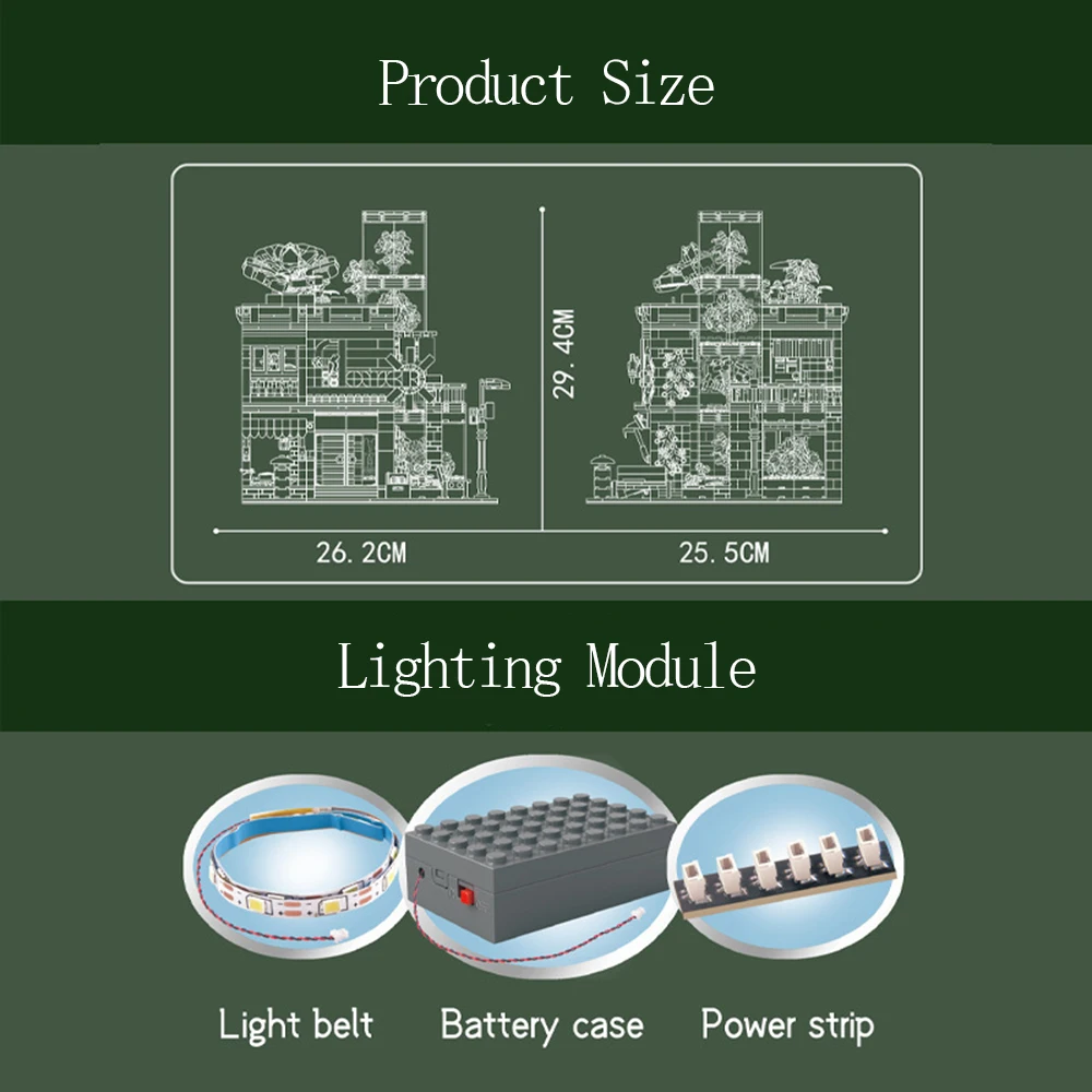 City Street Architecture Flower Shop Blocchi educativi fai-da-te Assemblaggio Giocattolo Regalo per bambini Compatibile