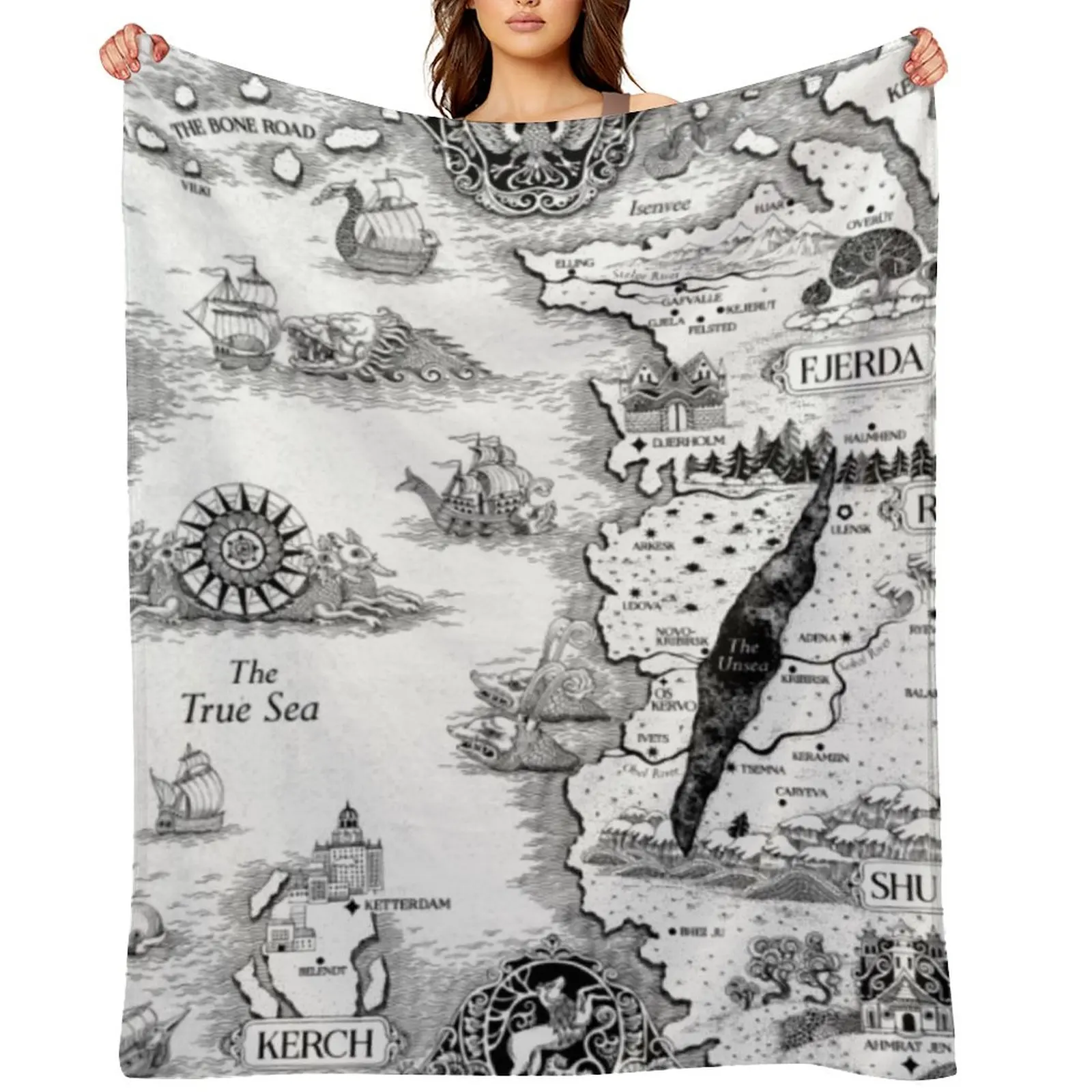 

Grisha Map 2 Throw Blanket Decorative Throw manga Heavy Sleeping Bag Blankets