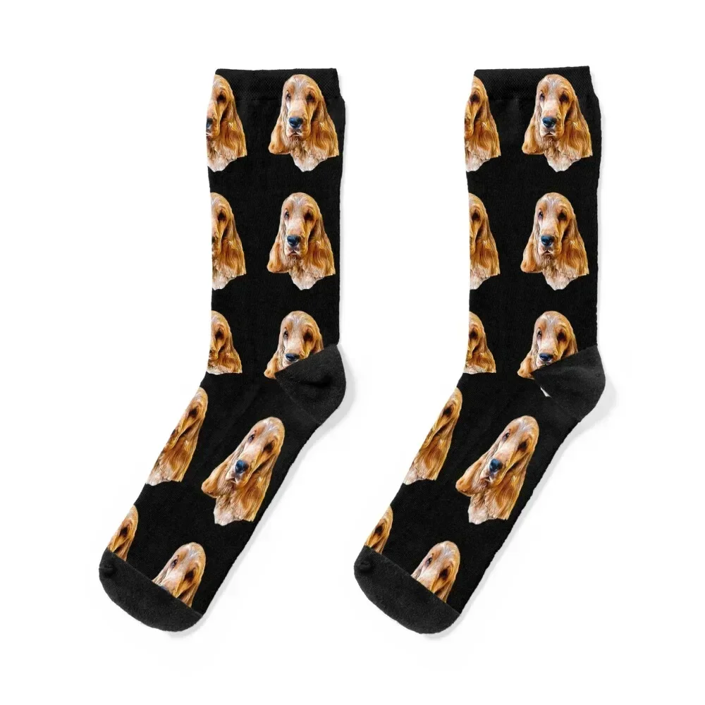 Cocker Spaniel Gold Beauty Socks new year fashionable Wholesale warm winter Boy Socks Women's