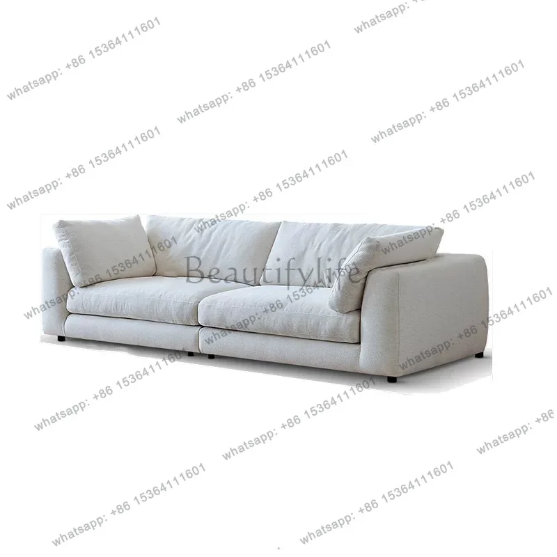 

Nordic modern simple fabric sofa cotton and linen removable and washable cloud sofa bed customization