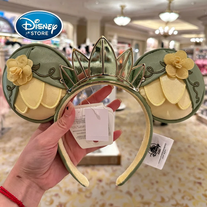 disney-the-princess-and-the-frog-tiana-princess-cosplay-ear-green-crown-plush-hairband-for-adults-hong-kong-disneyland-accessory
