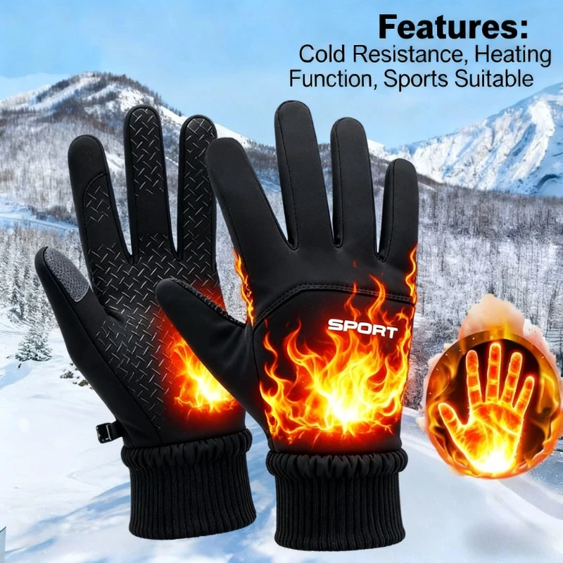 

Winter Warm Touch Screen Gloves Non-slip Winter Waterproof Motorbike Riding Gloves Outdoor Supplies for Fishing Ski Running