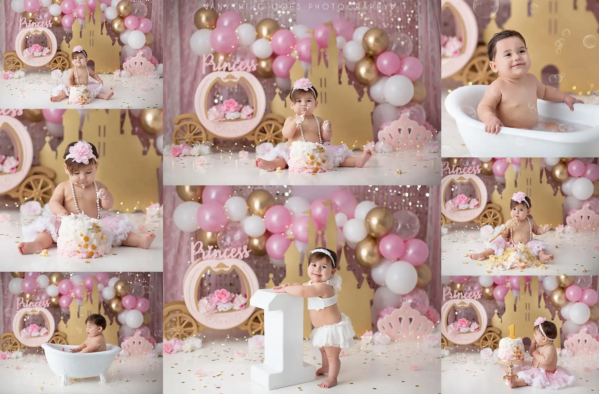 Dream Castle Shiny Curtain Backdrop Pink Kids Props Baby  Birthday Decors Balloons Child Girl Photography  Cake Smash Background