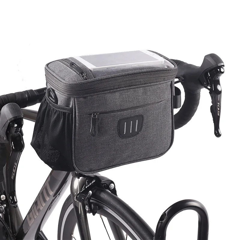 Mountain Bike Bag Front Handlerbar Bag Rainproof 6.7inch Mobile Phone Case Bicycle Top Tube Bag Cycling Accessories