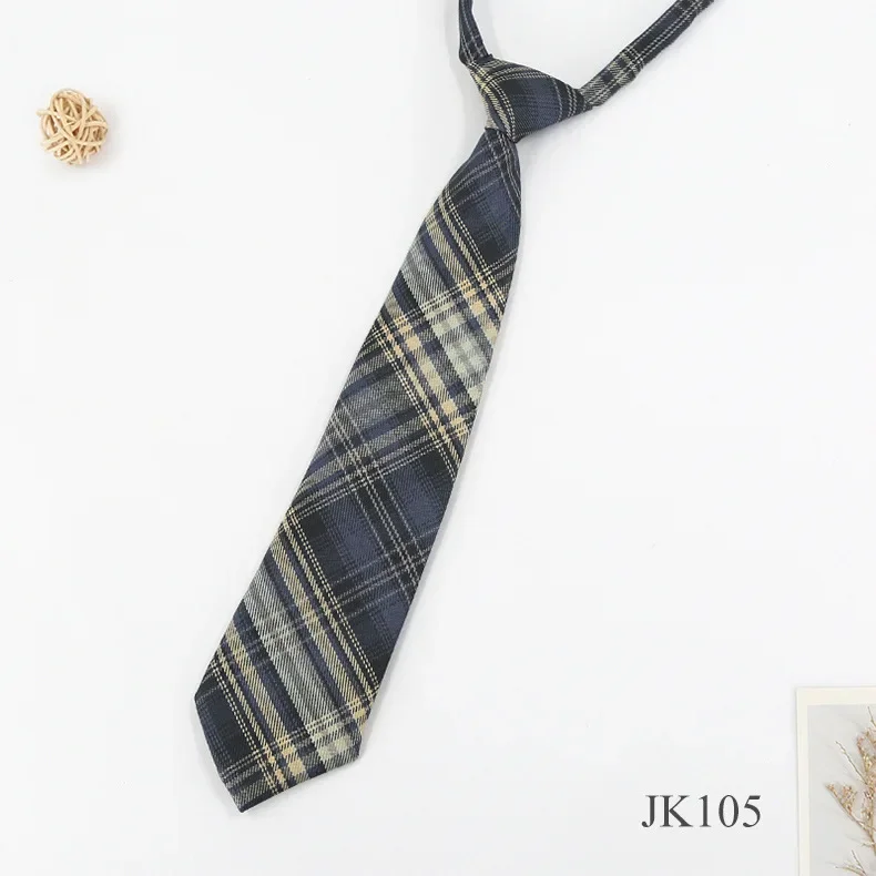 Skinny Necktie for Women Men Lazy JK Ties Wedding Graduation School Uniform