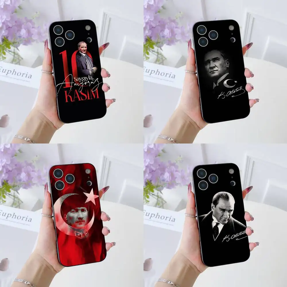 

Фирменный чехол для телефона Мустафа Кемаль Ататюрка для IPhone 17, 16, 15, 14, 13, 12, 11 Pro Max Plus Air Mini, черный силиконовый мягкий чехол