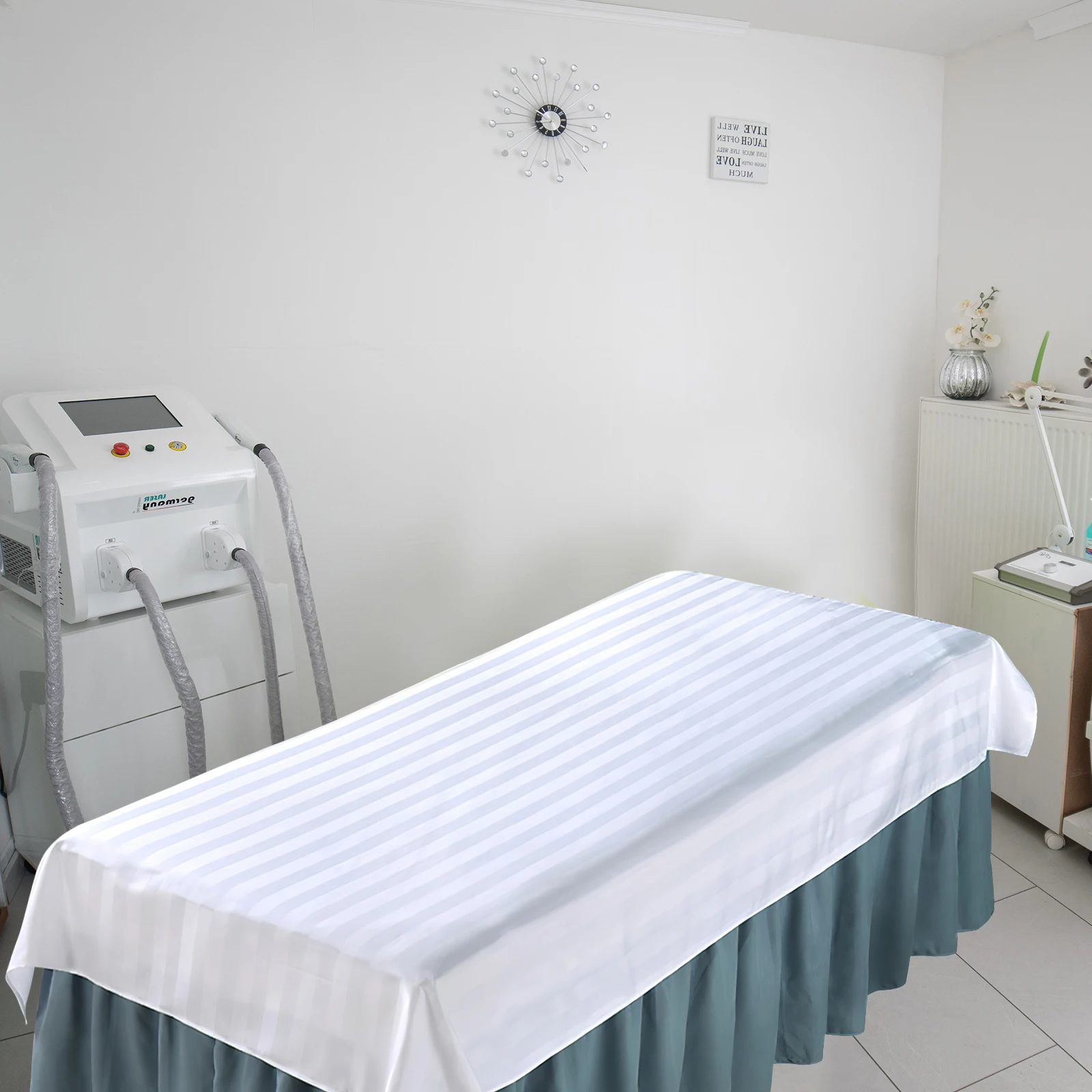 

Hospital Bed Sheet Washable Silk Cotton Quick Dry Fitted Sheet Protective Cover Mattress Easy Install Remove Suitable Hospital