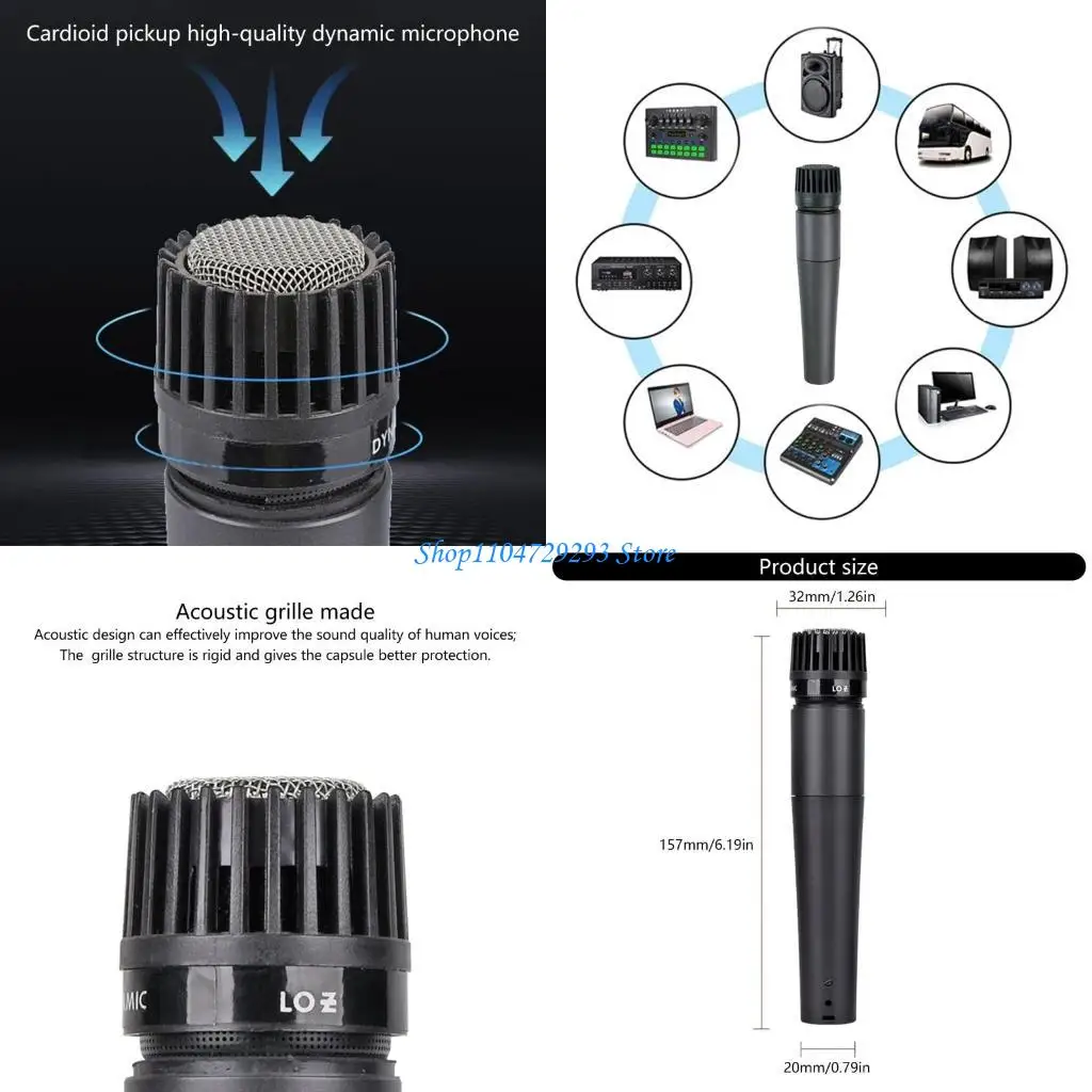 

Y2GD SM57 Dynamic Handheld Microphone Multiple Use for Singers, Actors, and Auditory