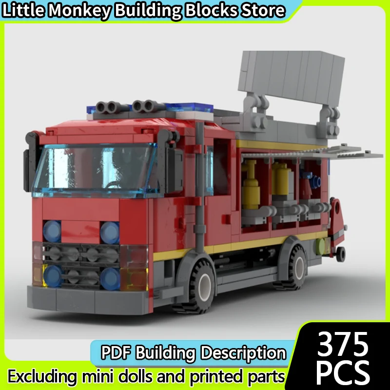 

Модель городской спасательной техники MOC, строительные кирпичи, тяжелый подъем Firee, модульная технология, детские праздничные подарки, сборные игрушки, костюм