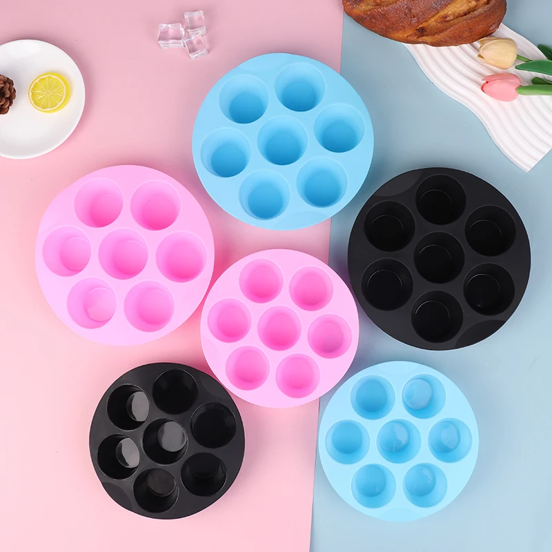 Silicone Muffin Pans Air Fryer Mould Non-Stick 7 Cups Air Fryer Egg Bites Mold Non-Stick Baking Pan For Cake Tart Bread