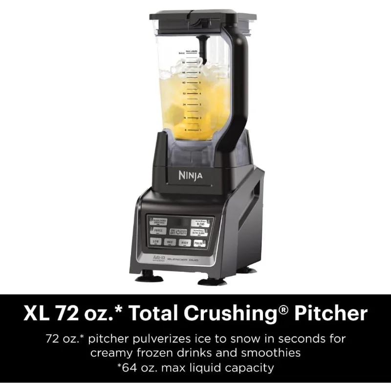 خلاط نينجا BL642 نوتري نينجا الشخصي والكونترتوب مع قاعدة iQ تلقائية 1200 وات، 72 أونصة. إبريق و18، 24، و32 أونصة. أكواب تو جو، أسود #3