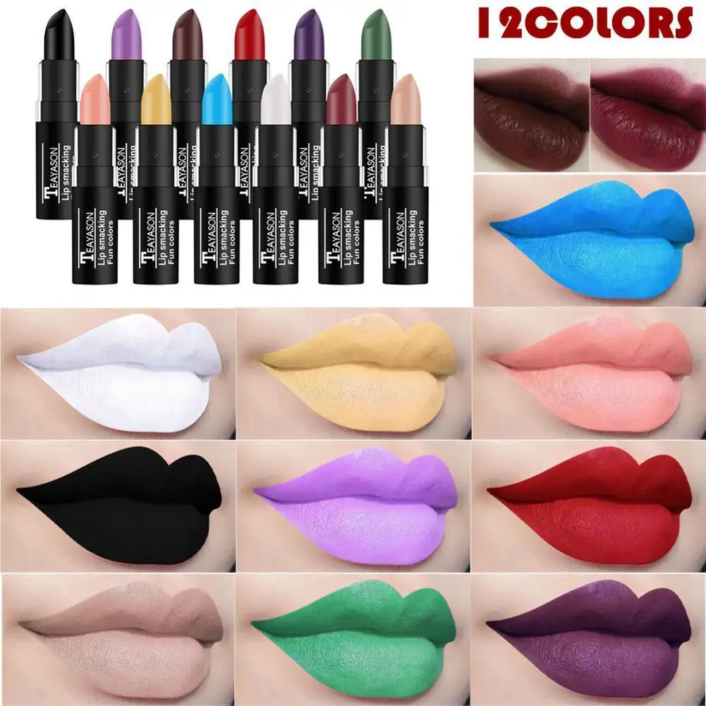 Batom fosco sexy, brilho labial nu de beleza, cosméticos de maquiagem exclusivos, cosméticos duradouros, 12 cores, nova moda