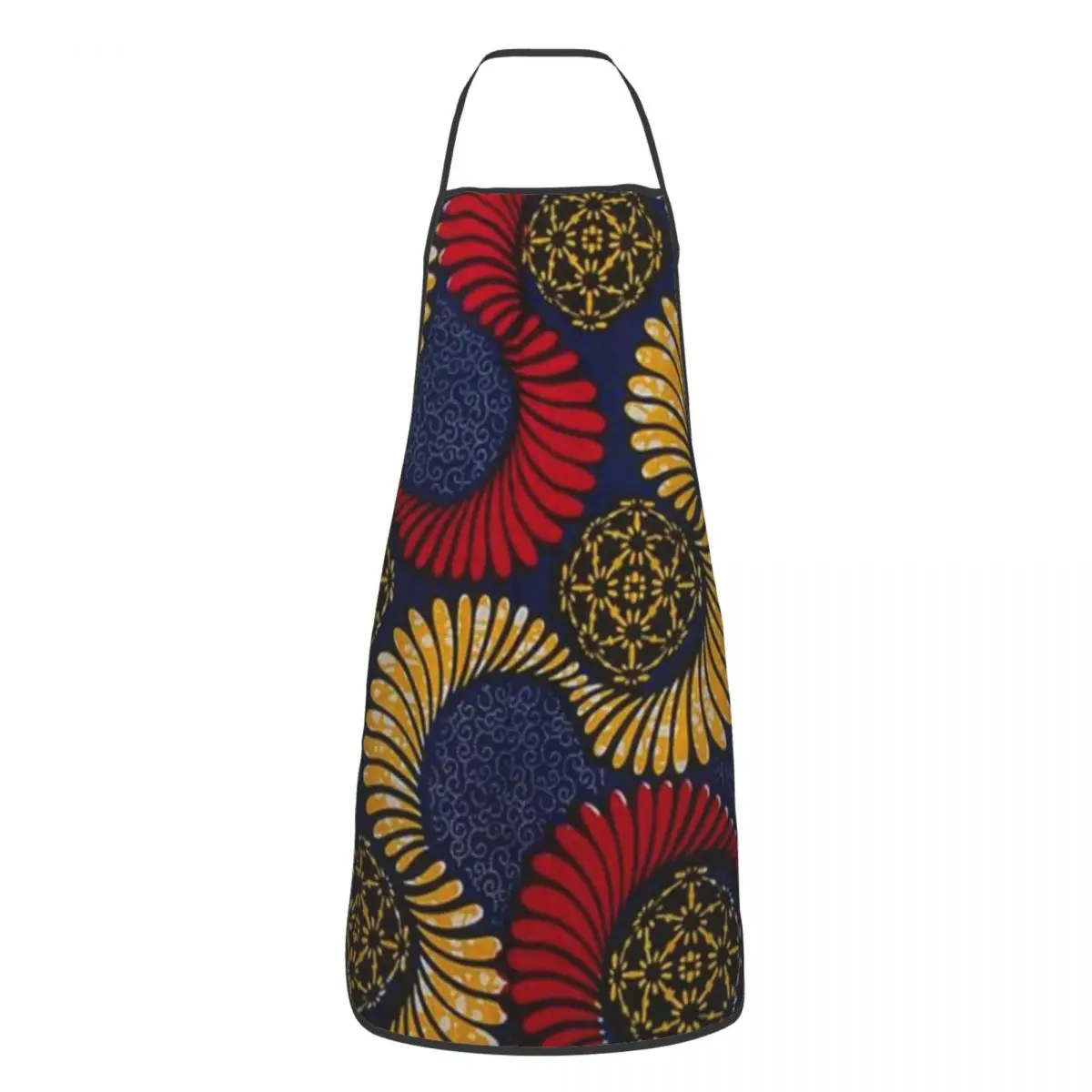 Ankara African Pattern Bib Aprons Women Men Unisex Kitchen Chef Traditional Africa Ethnic Art Tablier Cuisine for Cooking Baking