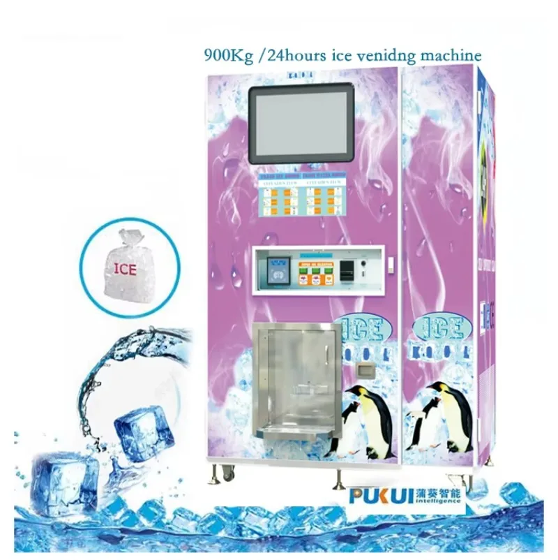 التجارية الخدمة الذاتية التلقائي 900 كجم 24 ساعة الصف آلة صنع مكعبات الثلج آلة بيع #1