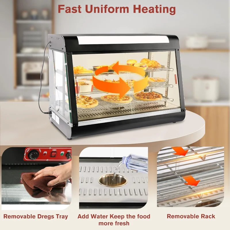 35 بوصة جهاز تسخين الطعام كونترتوب بيتزا تدفئة عرض المعجنات التجارية باتي دفئا الحال بالنسبة بوفيه مطعم سخان الغذاء
