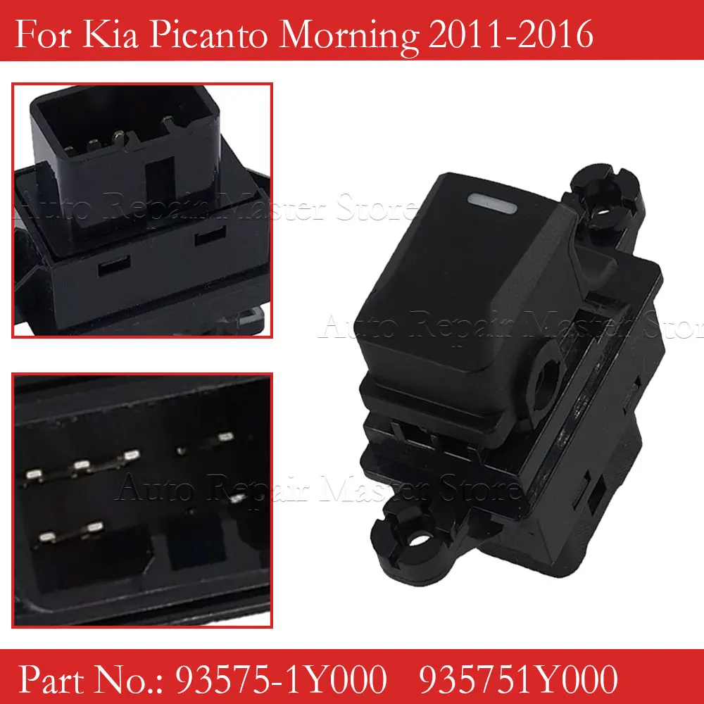 For Kia Window Lifter for Picanto Morning 2011-2016 93575-1Y000 935751Y000 Window Control Electric Window Switch Electric Power