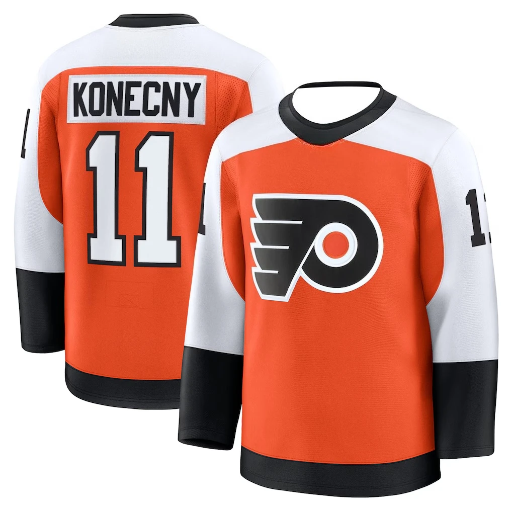 Hockey Jersey - Orange/White/Black  Authentic Athletic Style Must-Have Jersey for Fans & Collectors 3d HD Prints