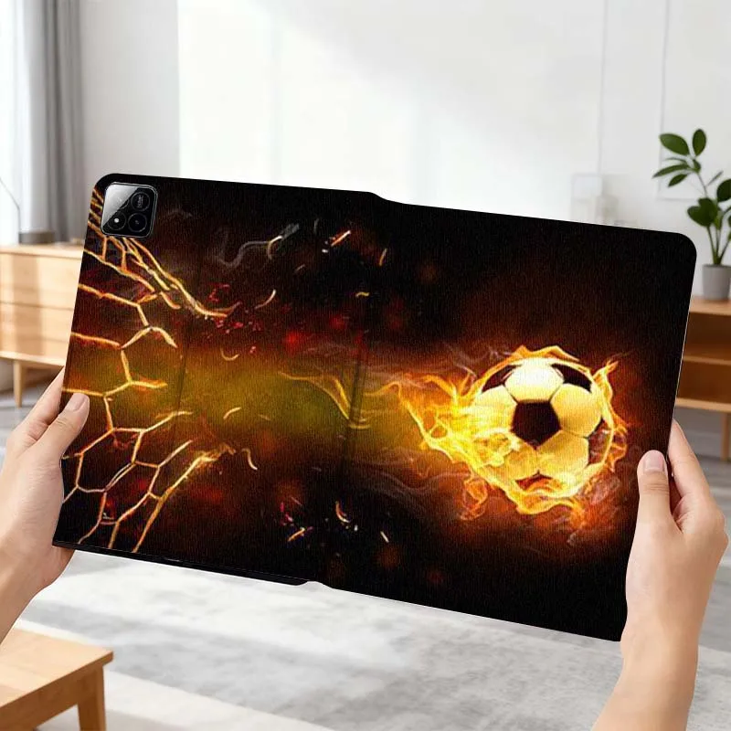 

Стильный чехол-футболка с принтом «Огненный мяч» для планшетов Xiaomi Mi Pad Mini 4 5 6 7 SE Pro Plus, Redmi Pad 2 SE 2025 8.8 11, складной чехол для планшета