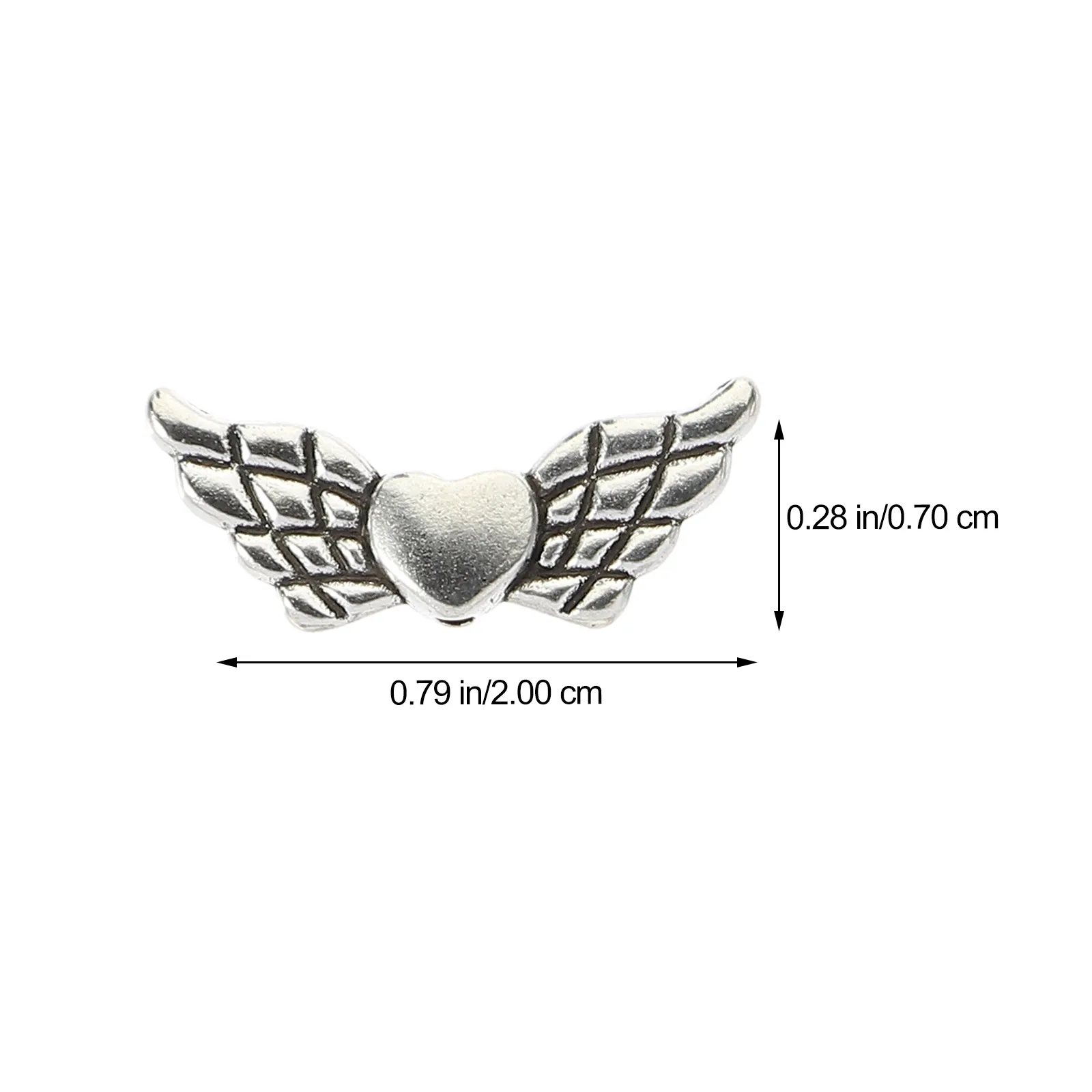 

60 Pcs Retro Tibetan Silver Jewelry Wing Bead Charm Bracelet Charms for Jewellery Making Bracelets Spacer Beads DIY Crafts