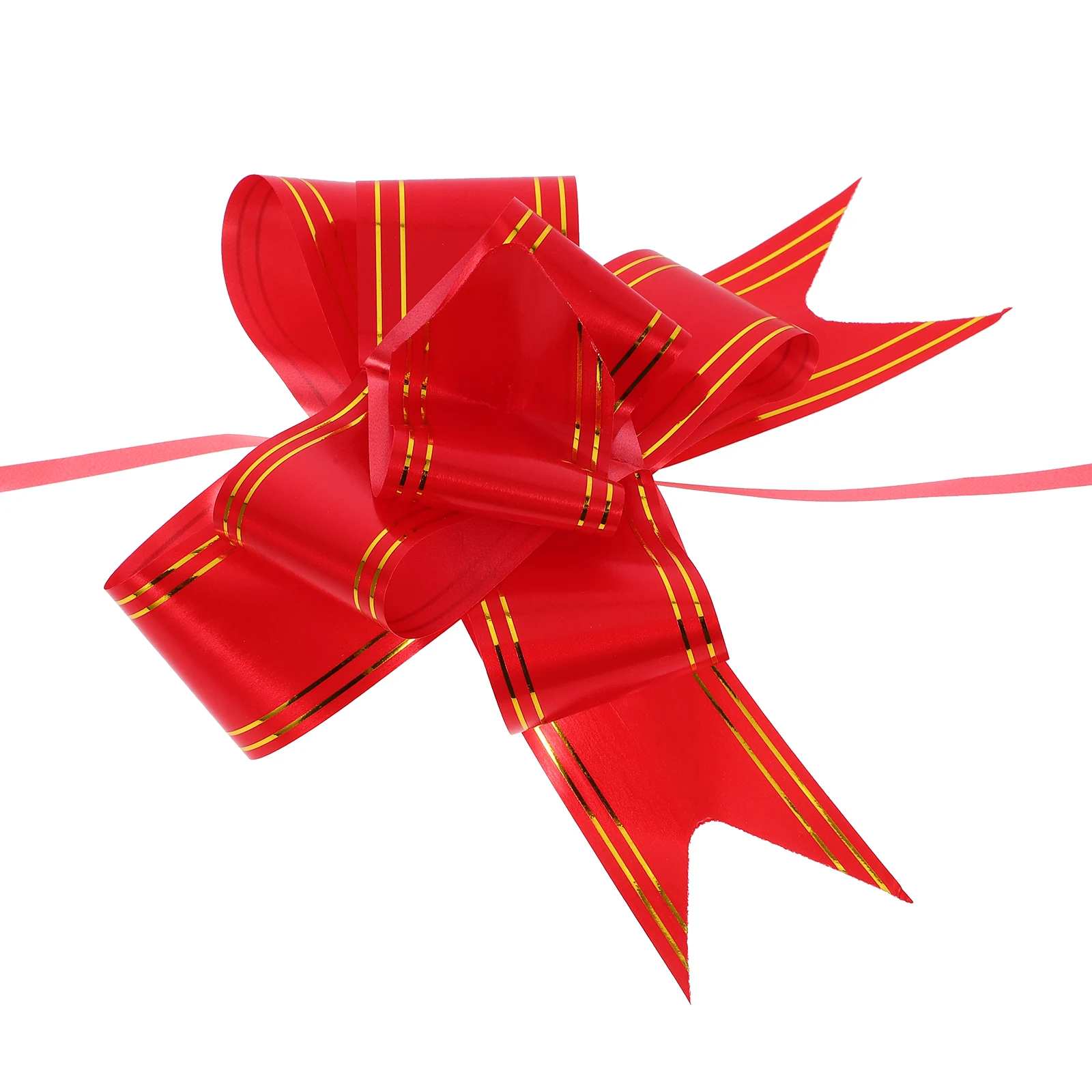 

100pcs Gold Hand Drawn Flower Large Gauze Pull Bow Bows 4 5cm Red Pull Bows for Wedding Car Gift Basket