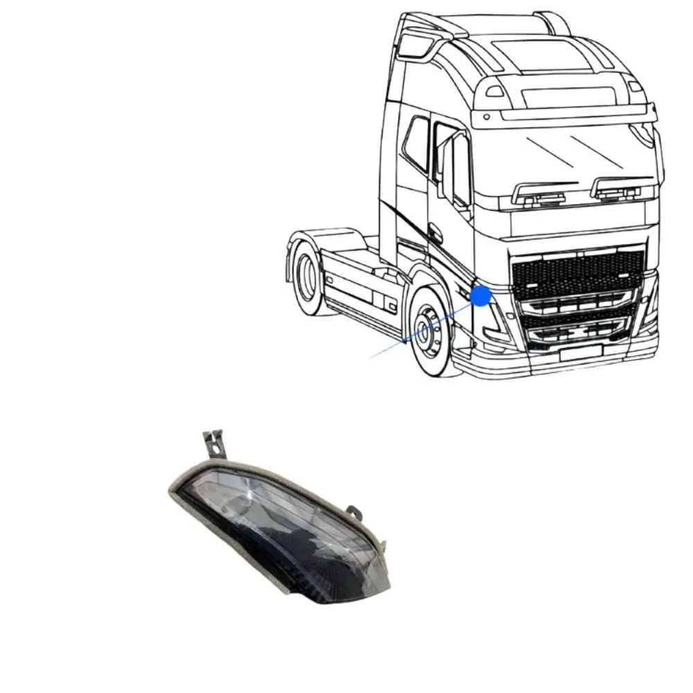 INSB Headlamp Extension Plate Extension Headlight Prolonger Black 84447446 84447448 for Volvo FH5 2021 Left-Hand Drive - view 6