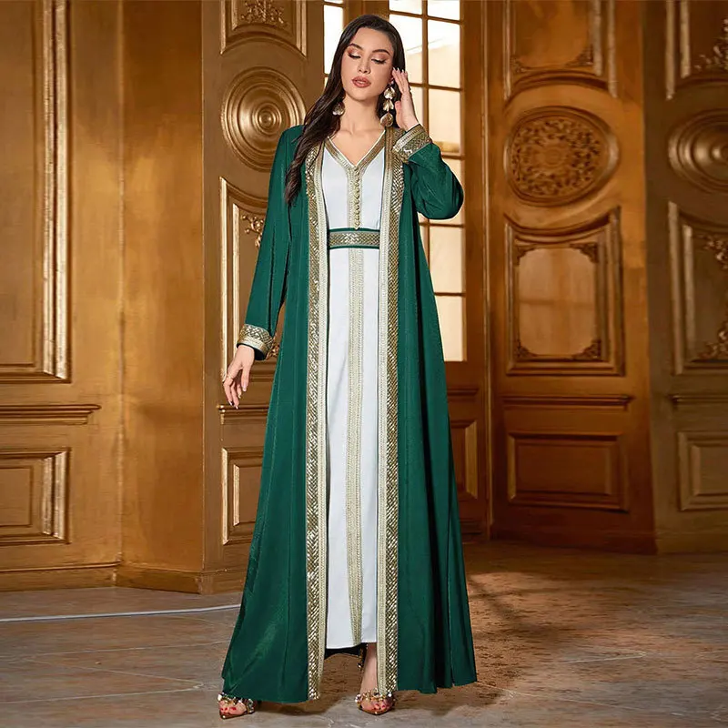 

KY821 Saudi Arabia Imitation Acetate Satin Two piece Dress, Arab Dress, Banquet Dress, Robe