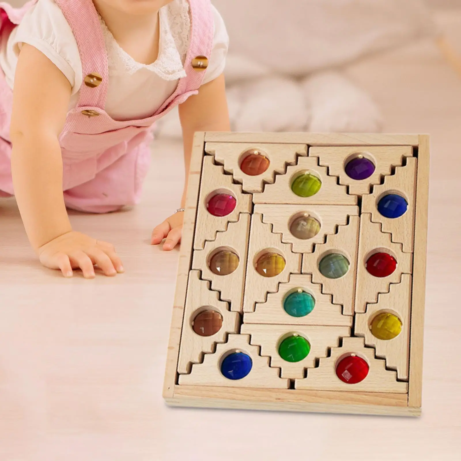 Set di blocchi cubici Giocattoli Montessori Impara i cubi colorati Set di blocchi di costruzione giocattolo impilabili per bambini per Natale Compleanno Ragazzi Piccoli