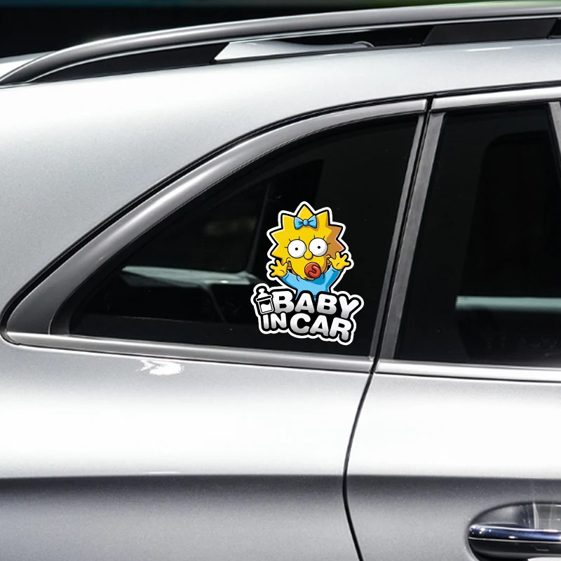 12.1CM*15CM Funny Self-adhesive Decal Baby in Car Sticker Waterproof Auto Decors on Bumper Rear Window