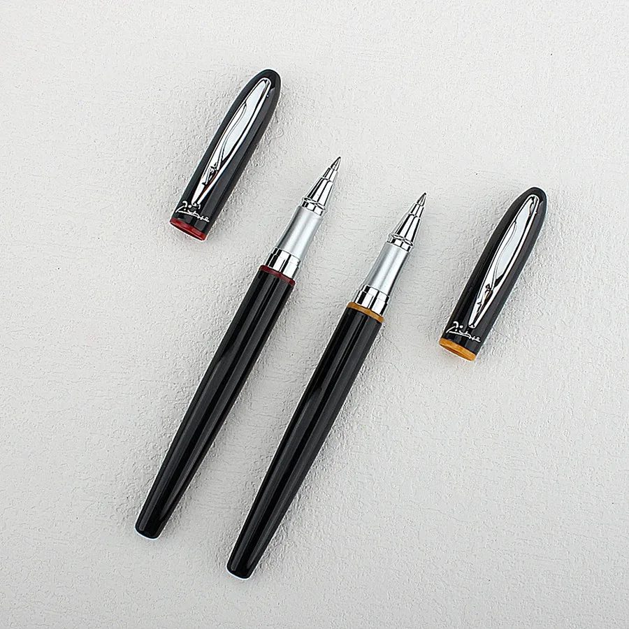 

Picasso 907 Montmartre Pimio Metal Black Roller Ball Pen Yellow/Red Ring 0.5MMNib Luxurious School Office Ink Pen