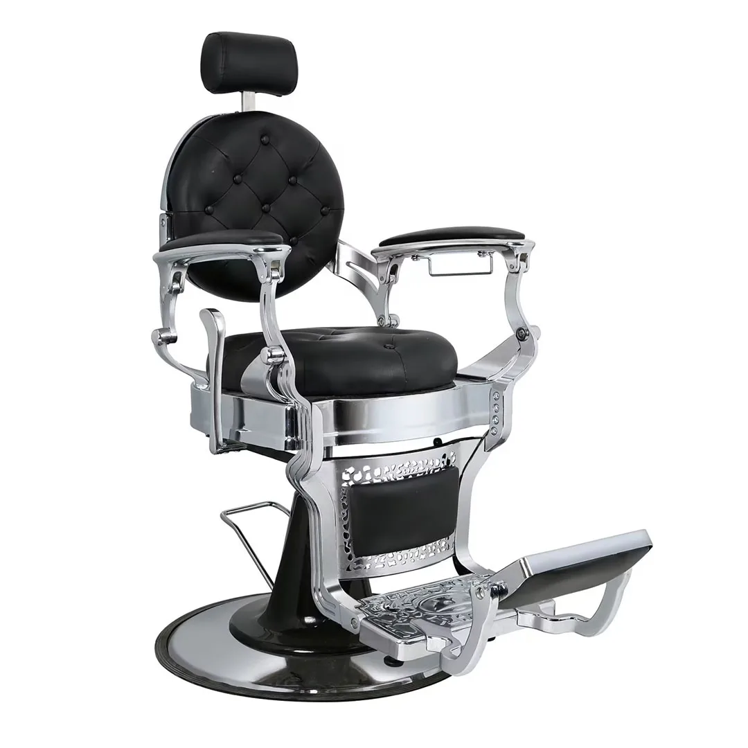 

Luxury Barber Salon Hair Chair for Hairdressing Beauty Customizable Leather Color Metal Material for Hotels and Workshops